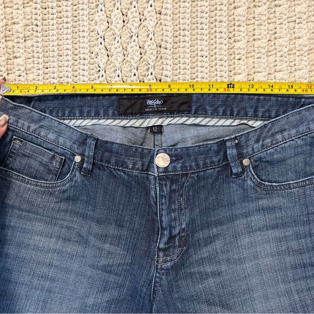 Vintage Mossimo Premium Jeans Women's Sz. 12 Blue Bootcut Cotton Blend Denim - Picture 6 of 10